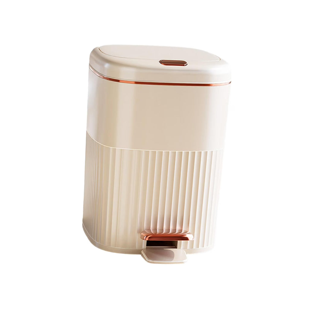 White Aureate 8L Step Trash Can T540885