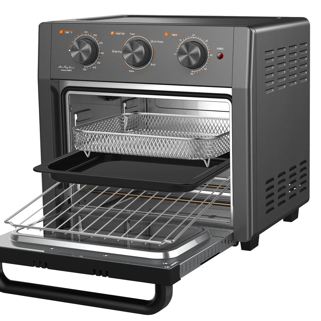 20QT 1300W 5-in-1 Air Fryer Toaster Oven Black E8519