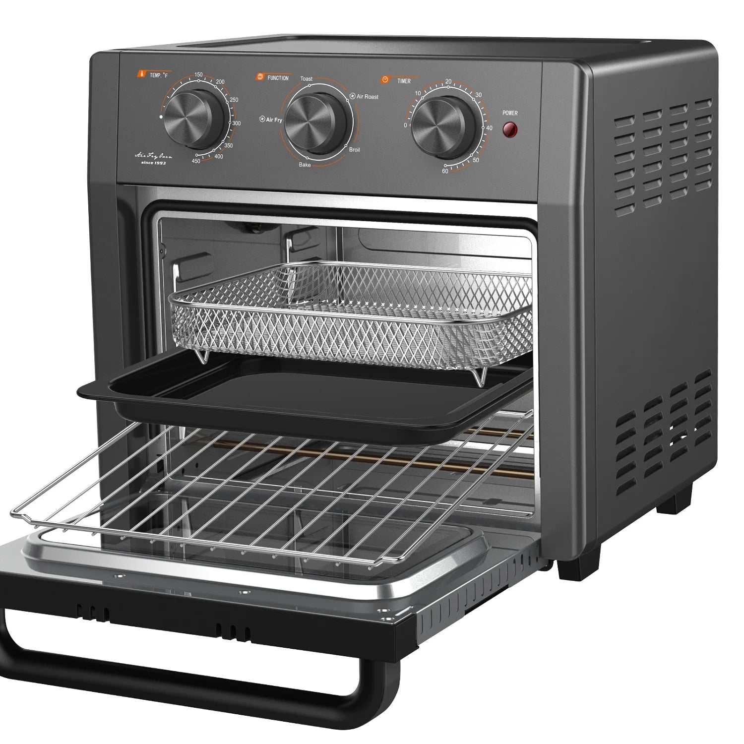 20QT 1300W 5-in-1 Air Fryer Toaster Oven Black E8519