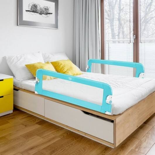 Blue Breathable Baby Swing Bed Rail Guard U35642