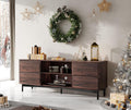 Rustic Walnut Wood TV Stand B74425