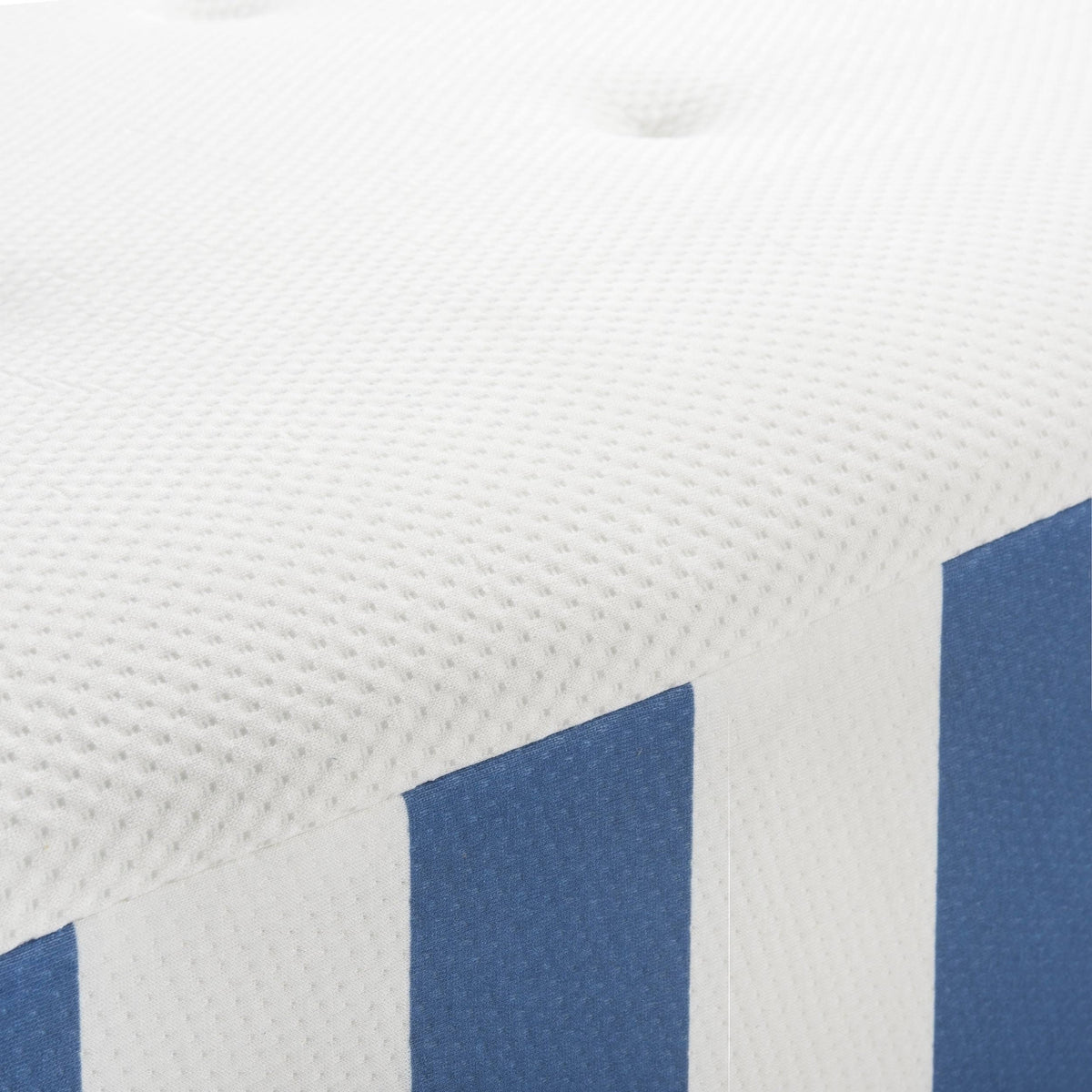 King Mattress White Blue A844
