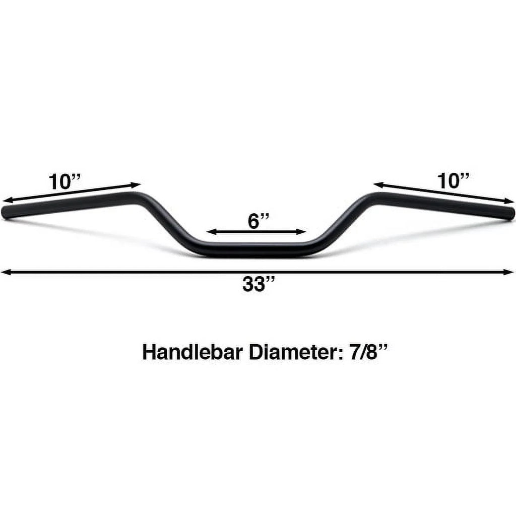7/8" Black Motorcycle Handlebar Z407717