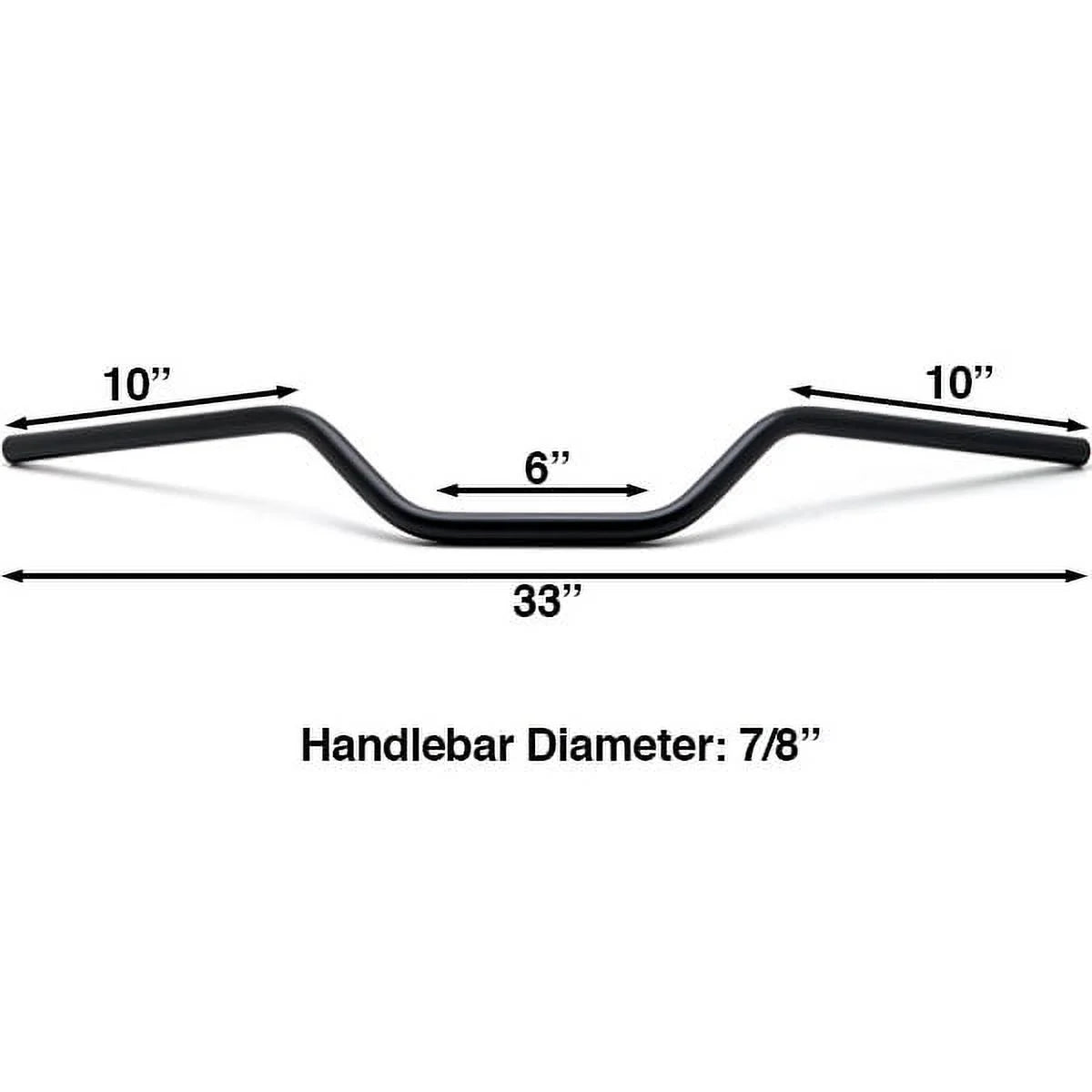 7/8" Black Motorcycle Handlebar Z407717