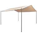 Beige Steel Frame Garden Canopy Tent Sun Shelter 13ft x 13ft x 8.5ft F45065