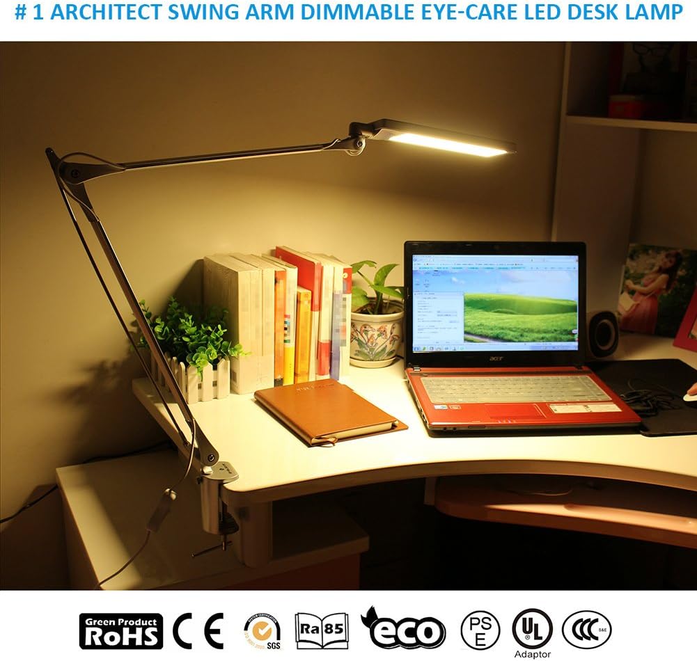 Metal Architect LED Desk Lamp with Clamp C80494