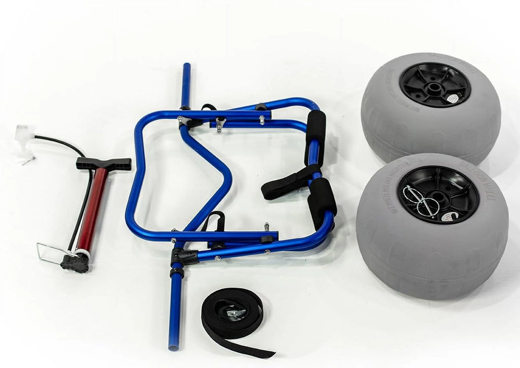 Blue Heavy Duty Kayak Carrier Cart with Pump & Strap Y47631