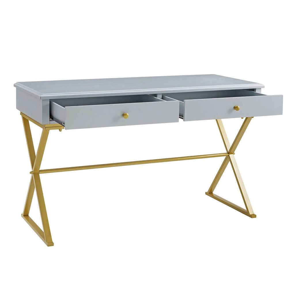Grey 2 Drawer Desk E95401