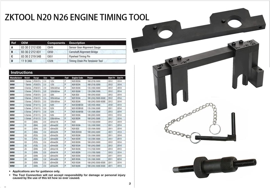 Engine Camshaft Timing Locking Tool Kit, Pack of 2 E133269