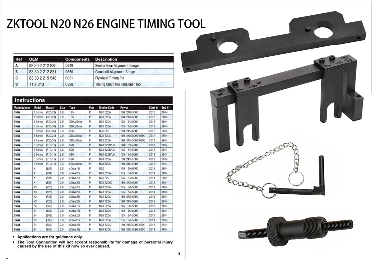 Engine Camshaft Timing Locking Tool Kit, Pack of 2 E133269