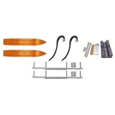 7 1/4 inch Snowmobile Skis with 7.5 inch Shaper Bars Complete Kit K815232