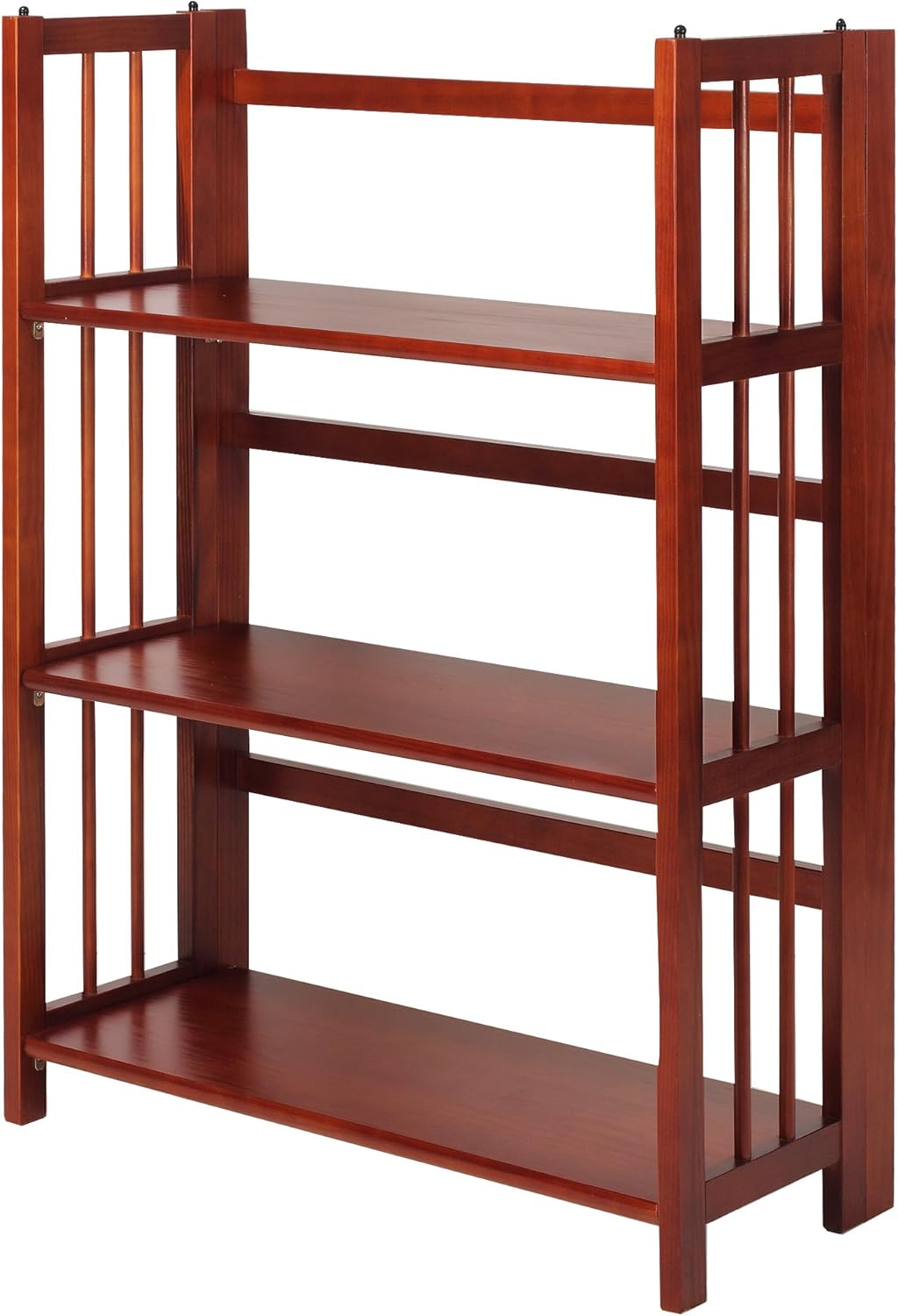 White 3-Shelf Folding Bookcase T615471