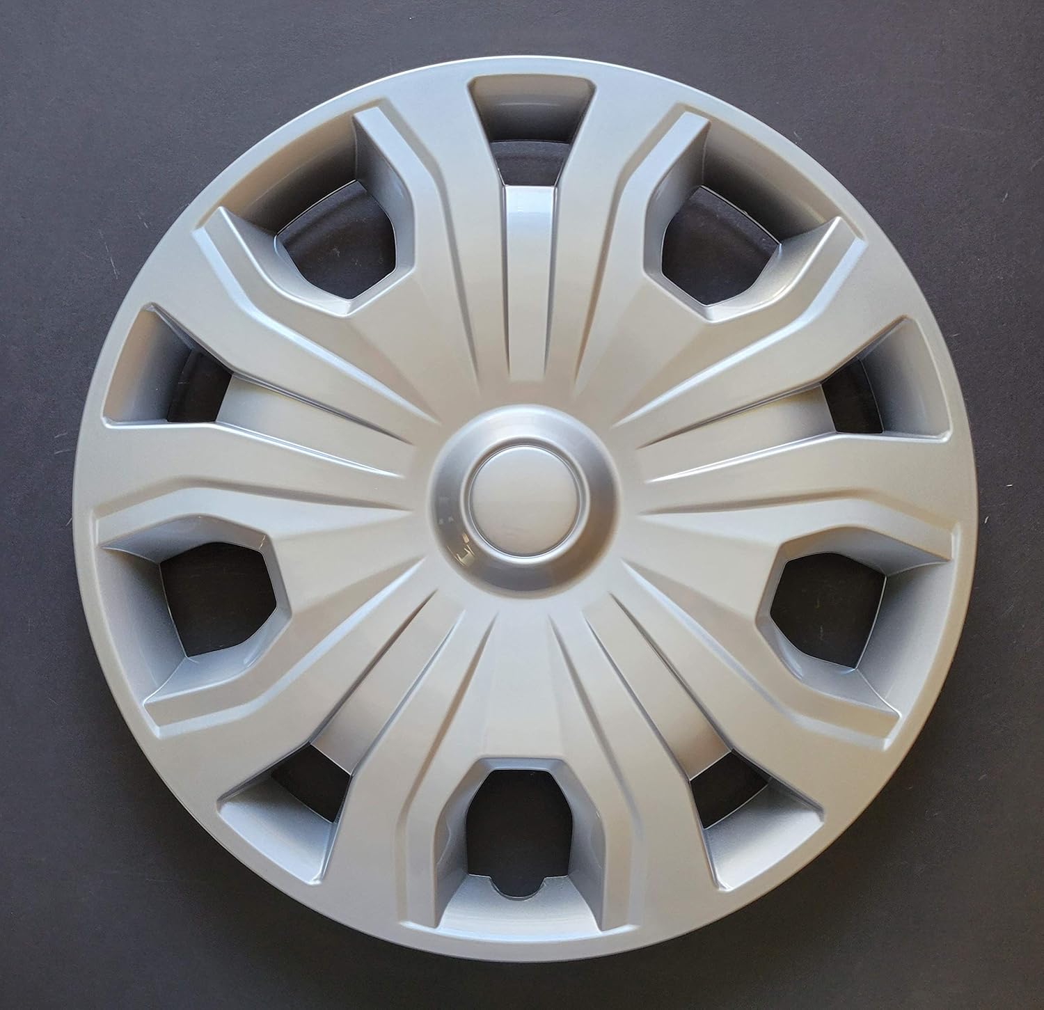 Silver 16 Inch 5 Split Spoke Painted ABS Wheel Covers Set of 4 J6253