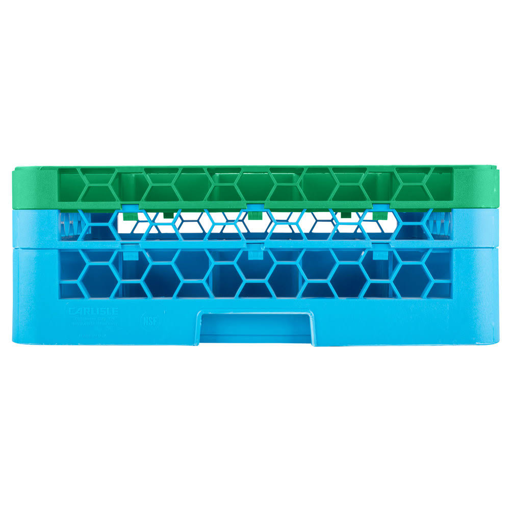 16 Compartment Green Glass Rack M38745