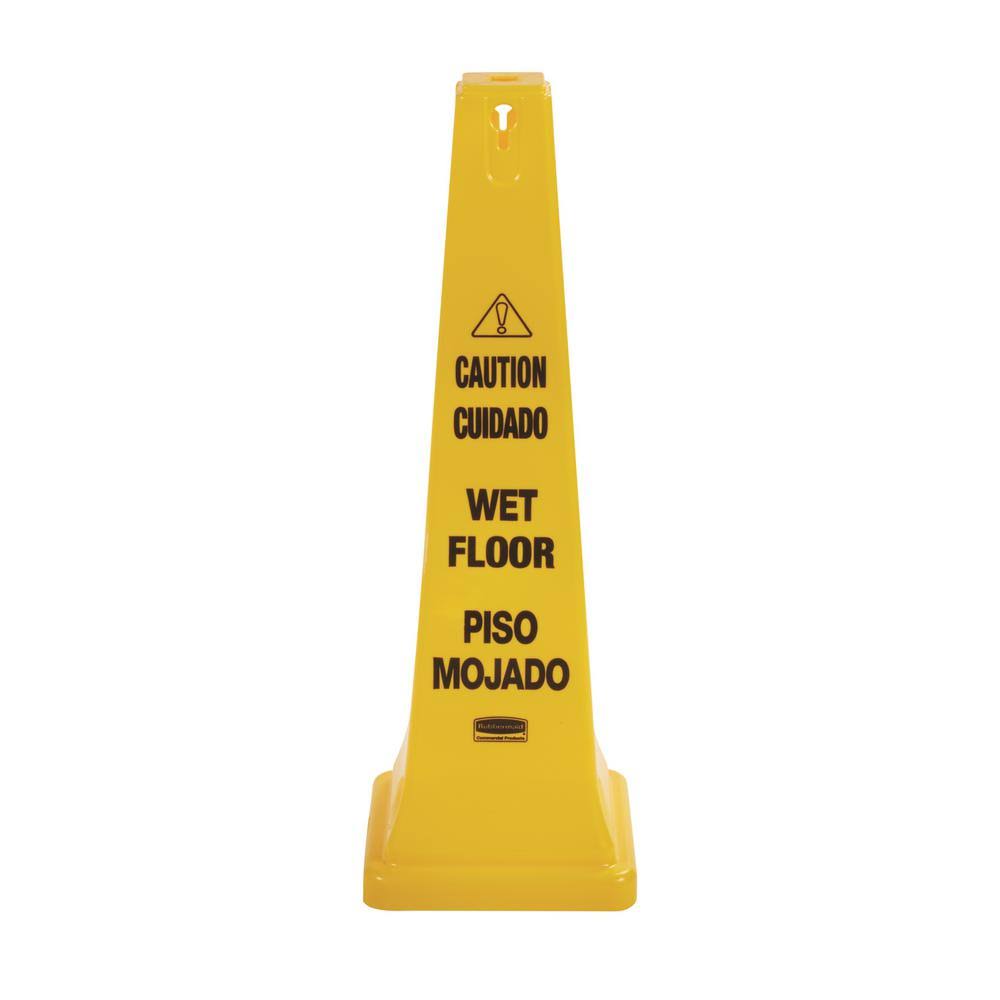 Wet Floor Yellow Safety Cone Q840689