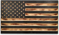 Carved Burnt Wood Concealment American Flag Cabinet R5461