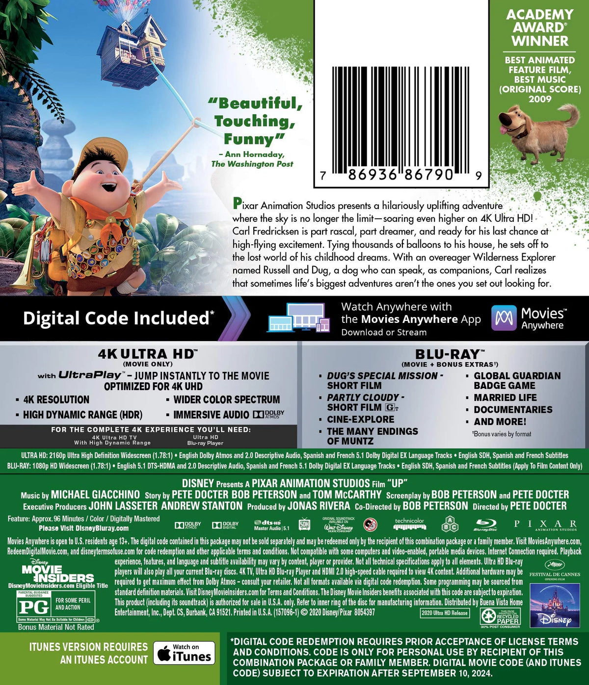 Up (4K Ultra HD + Blu-ray + Digital Code) C9059