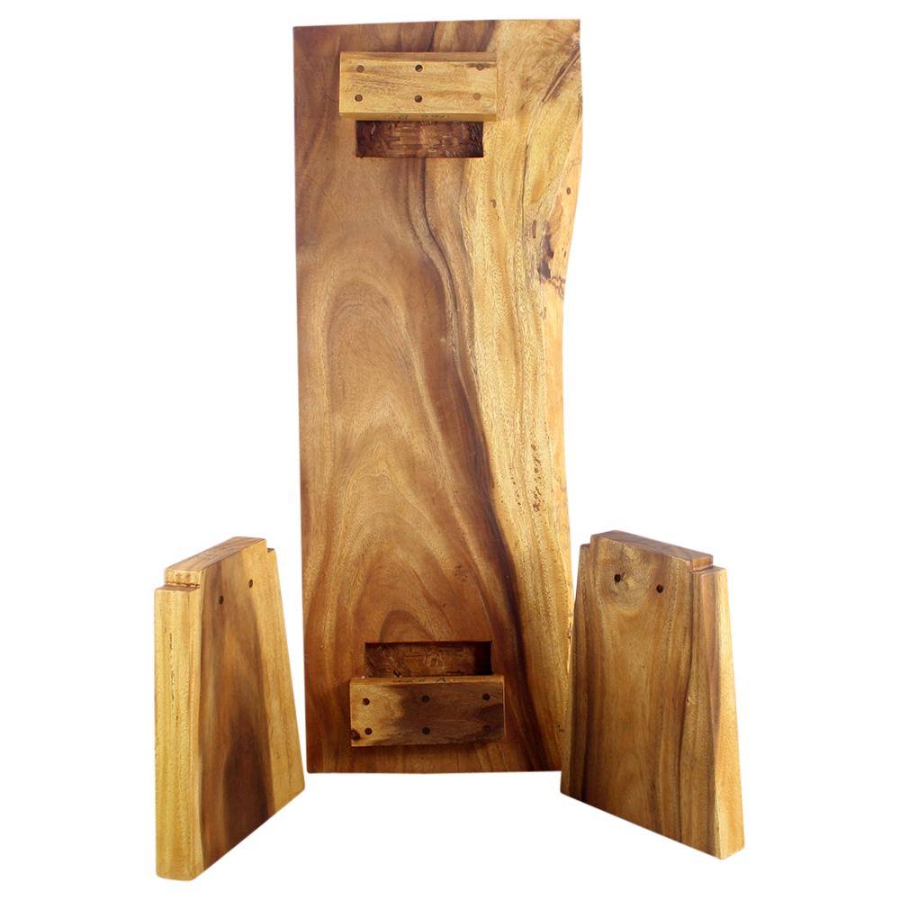Wood Natural Edge Bench 48 in x 18 x 18 in H KD Oak Oil W5473