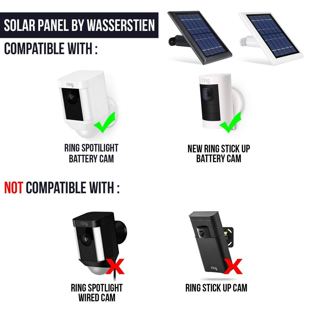 Ring Solar Panel for Spotlight and Stick Up Cam Battery Black M70794