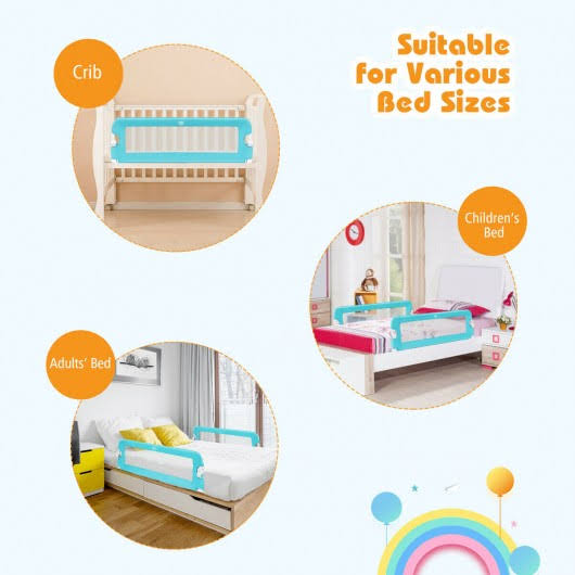Blue Breathable Baby Swing Bed Rail Guard U35642