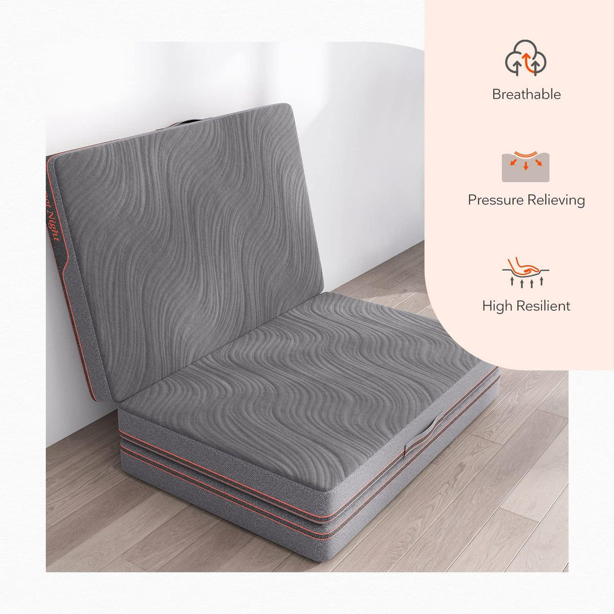Folding Mattress Twin XL Size 4-Inch with Carry Bag O3831