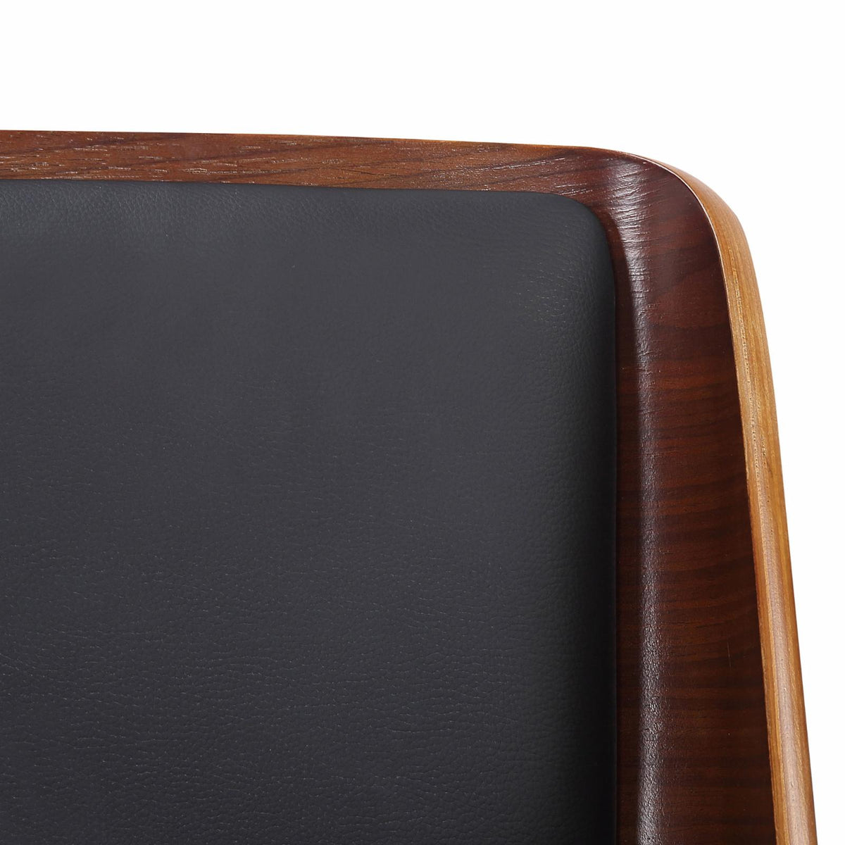 Faux Leather and Wood Side Chair W7370