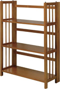 White 3-Shelf Folding Bookcase T615471
