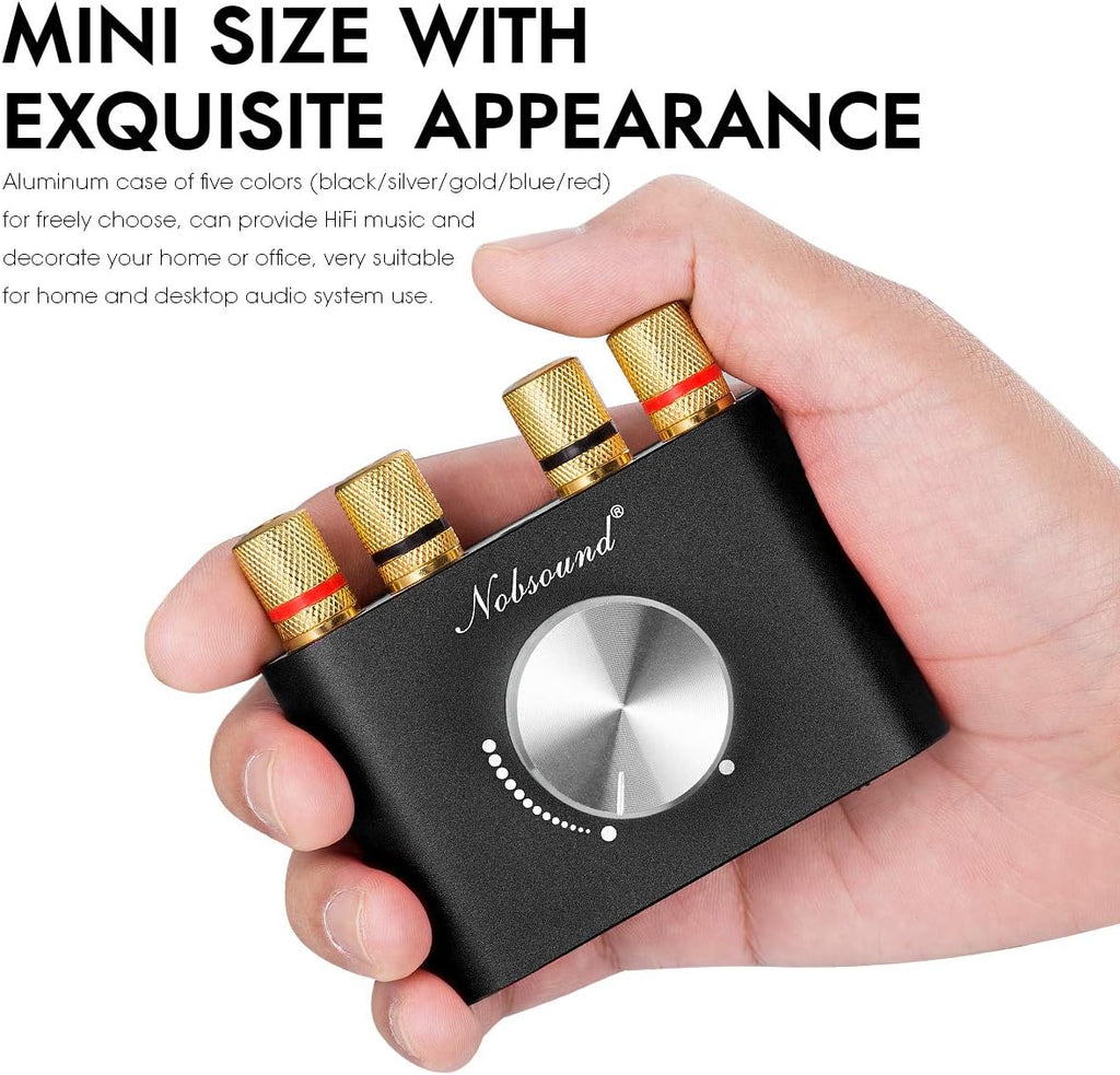 Black Bluetooth 5.0 Power Amplifier, 50W×2, Pack of 2 J2564