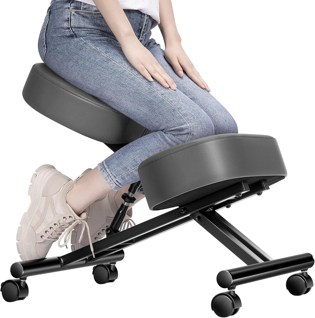 Red Ergonomic Kneeling Chair with Thick Foam Cushions T356471