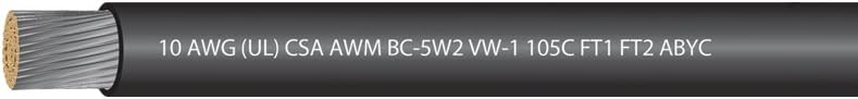 10 AWG Marine Grade Primary Tinned Copper Boat Wire, 600 Volts, Pack of 2 L866476