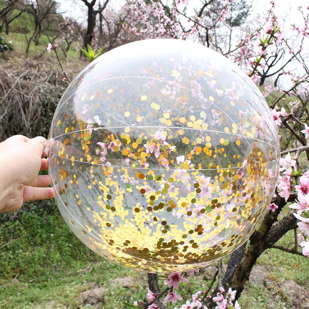 Transparent Glitter Ball Beach Balls H64320