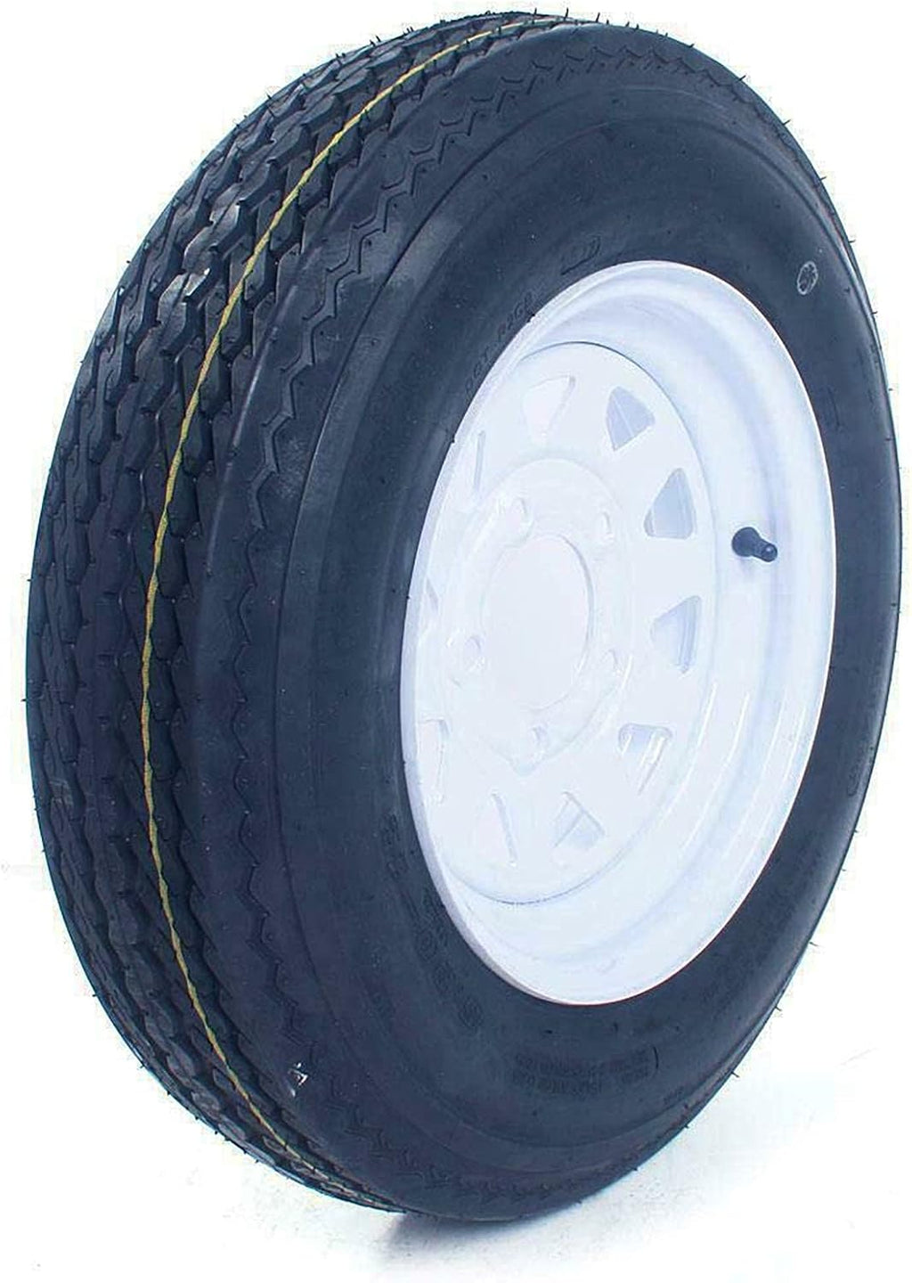 5.30 x 12 Trailer Tire and Wheel 5 Lug White Spoke Pack of 2 F2242