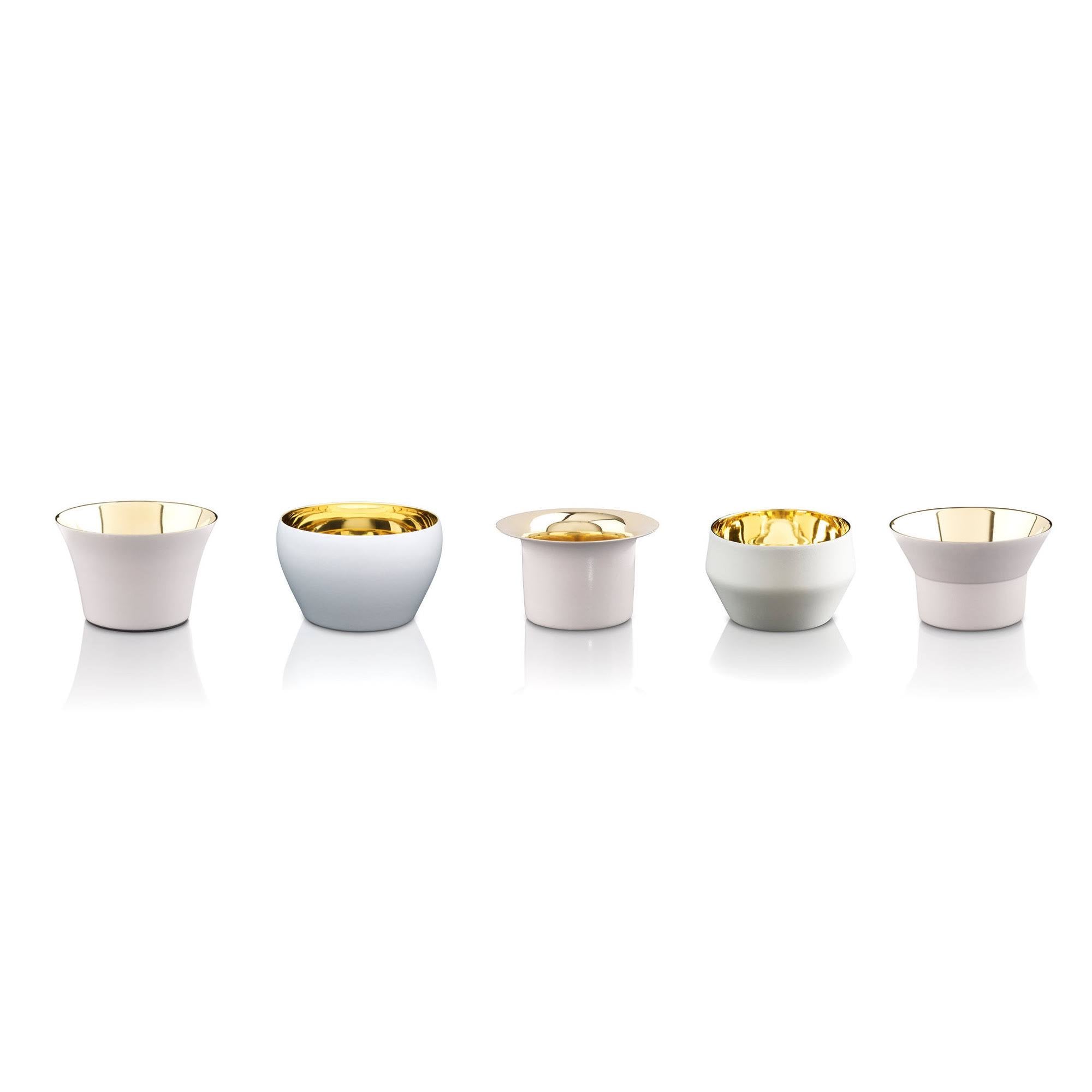 5 Pcs Brass White Candle Holder J449