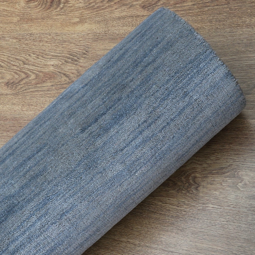 Hand Knotted Wool Area Rug, 3'x5', Light Blue L461