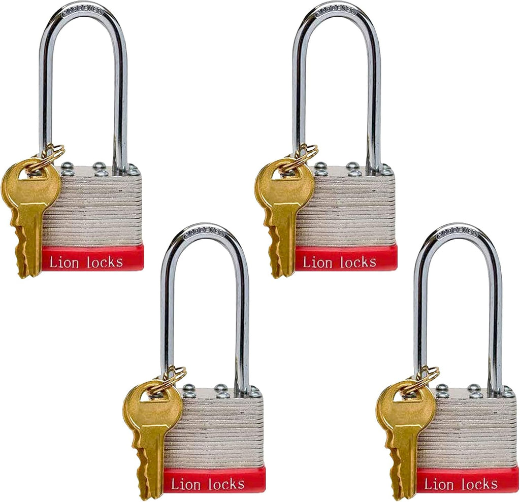 48 Keyed-Alike Padlocks, 2” Long Shackle, Hardened Steel Case, Brass Pin Cylinder V12802