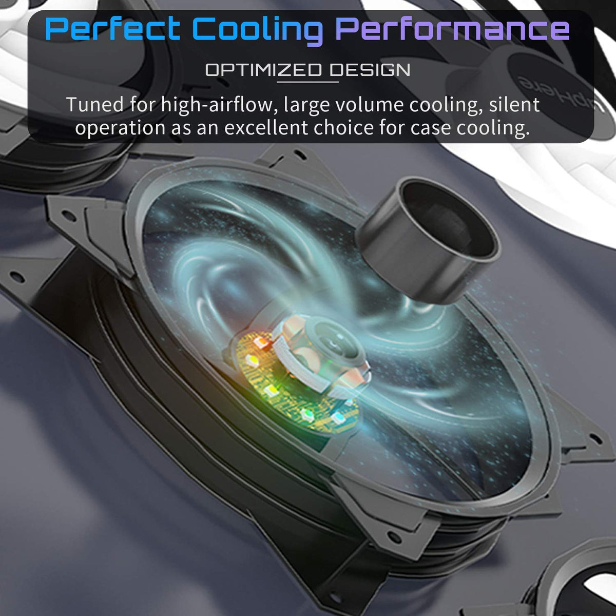120mm 5V 3PIN Addressable RGB PWM Case Fan with Controller 5x120mm V619