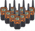 22 Channel FRS Walkie Talkie Two-Way Radio Orange/Black Pack of 6 J67856