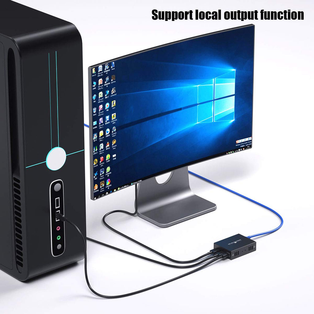 HDMI KVM USB Extender Transmit 1080p HD Video Over Cat5e/6 Ethernet Cable 50m (164ft) O132