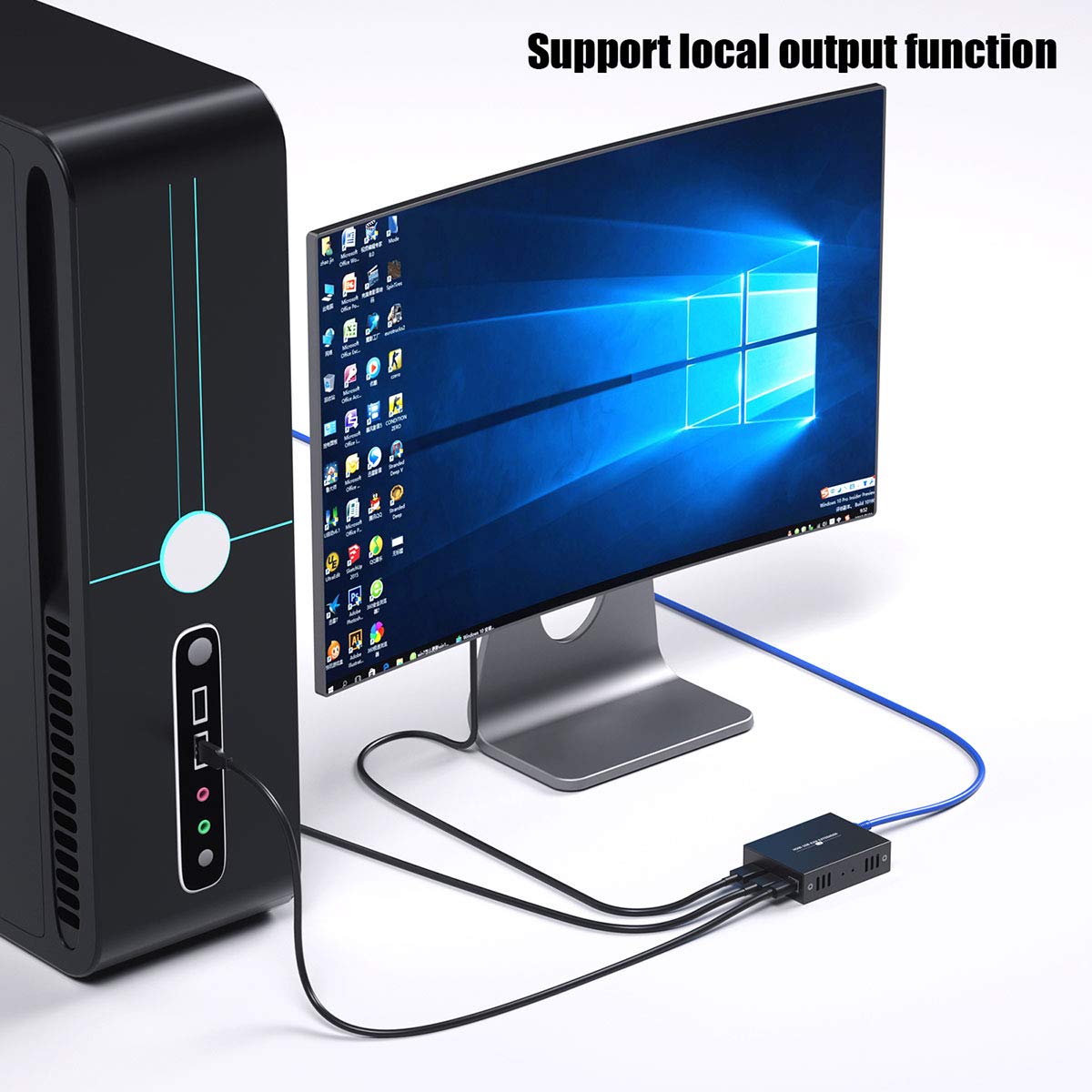 HDMI KVM USB Extender Transmit 1080p HD Video Over Cat5e/6 Ethernet Cable 50m (164ft) O132