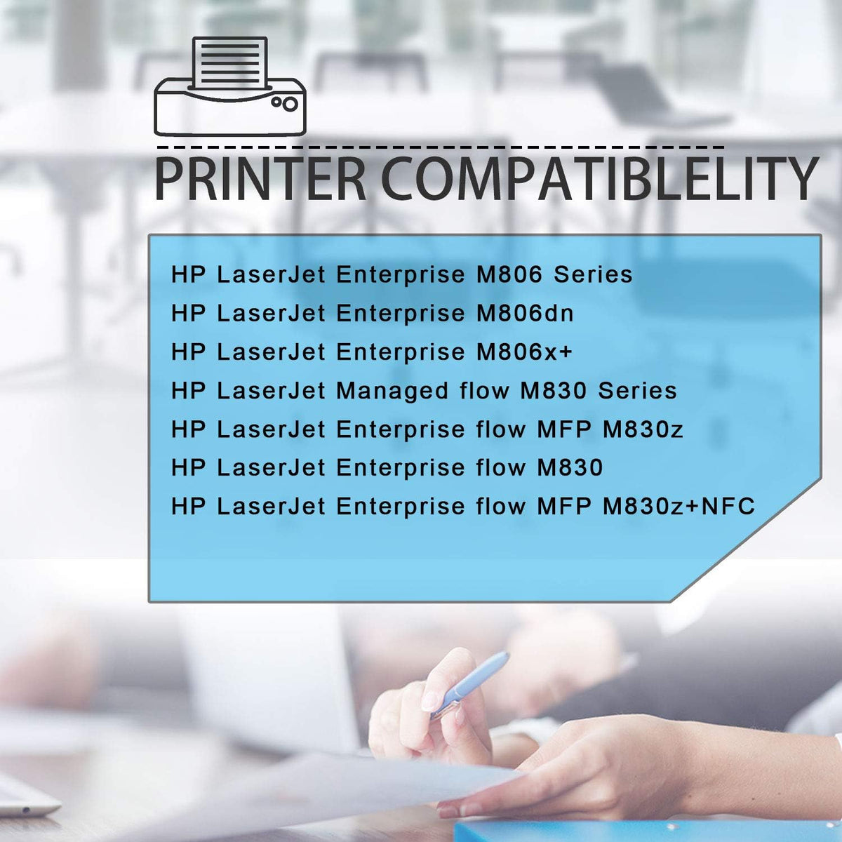 Black High Yield Compatible Toner Cartridge for HP M806 M830 Printers K76725