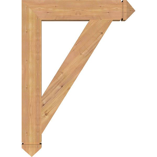 Traditional Arts & Crafts Smooth Bracket, Western Red Cedar O491