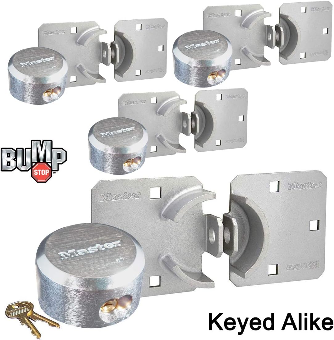 3 Keyed Alike Padlocks with Hidden Shackle I8971