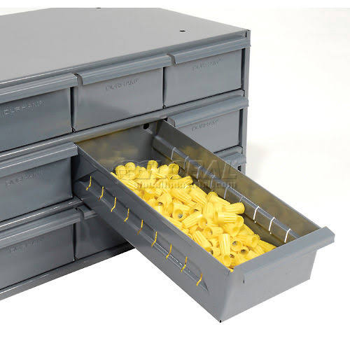 Modular 9 Drawer Steel Storage Cabinet Gray D5073