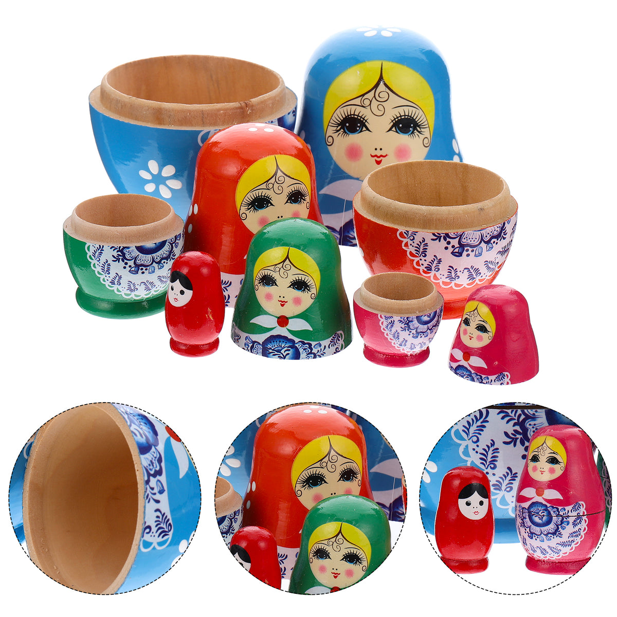 Matryoshka Doll Toy Nested Doll Hand-paint Doll M761602