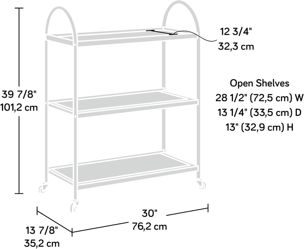 Green Café Library Cart H21654