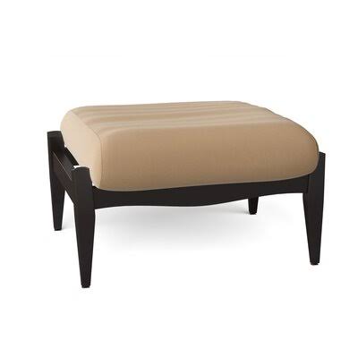 Classic Khaki Ottoman with Black Walnut Legs X2765