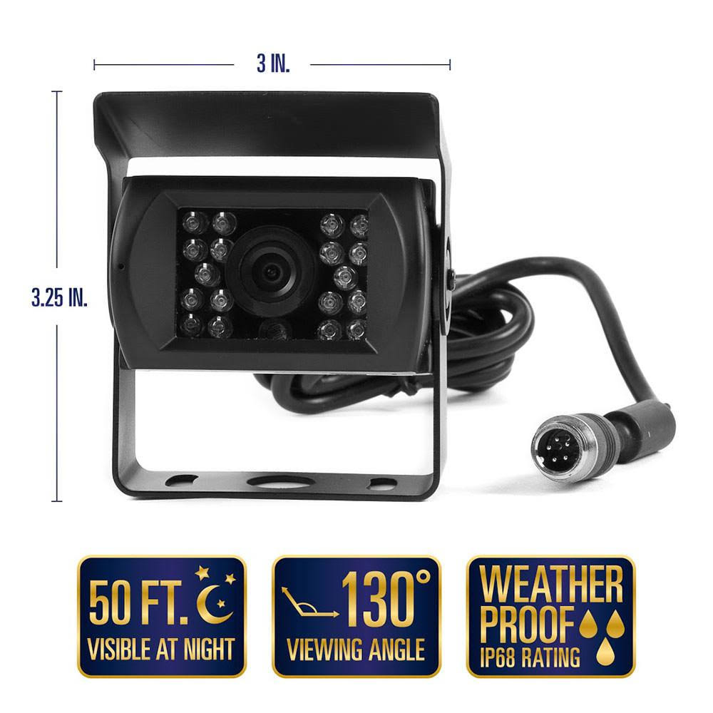 Backup Camera System with Two Camera Setup and Trailer Tow Quick Connect Kit S249