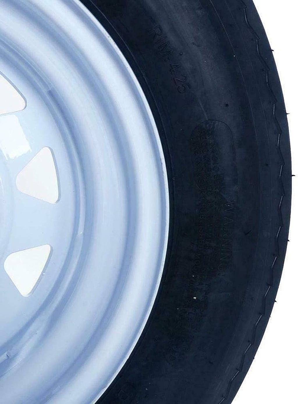 5.30 x 12 Trailer Tire and Wheel 5 Lug White Spoke Pack of 2 F2242