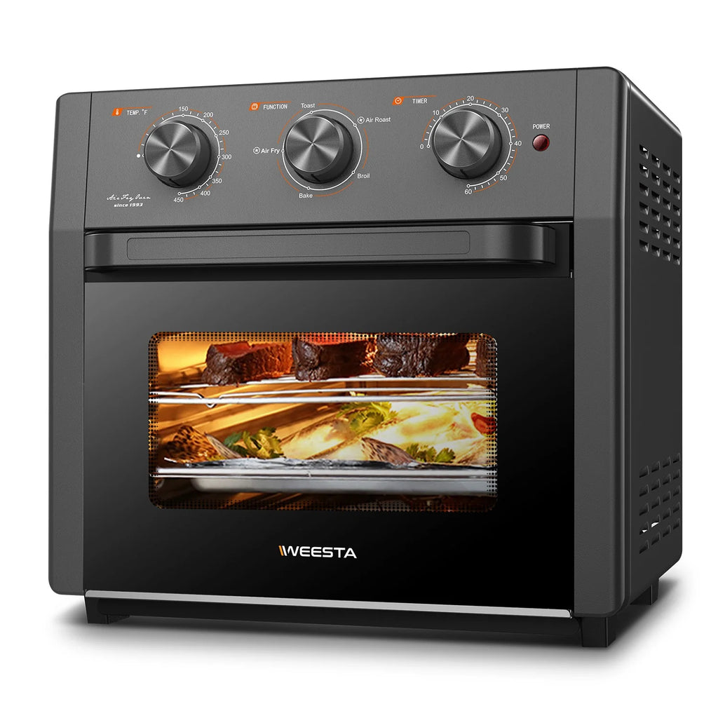 20QT 1300W 5-in-1 Air Fryer Toaster Oven Black E8519