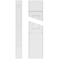 4x22W x 102x22H x 2x22P Two Equal Flat Panel PVC Pilaster with Standard Capital & Base (Pair) Y809239